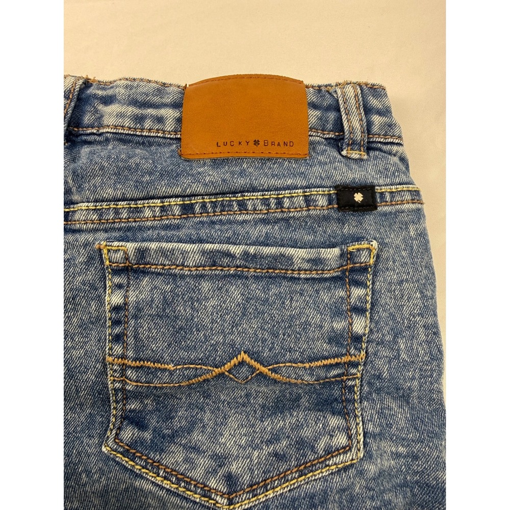 Lucky Brand Riley Shorts Girls 14 Blue Acid Wash Distressed Denim Cut Offs - Picture 5 of 10